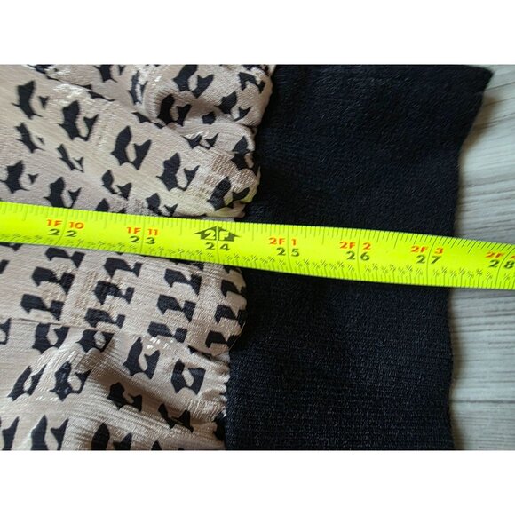 Vintage V.I.P. Plus Womens Dress Pattern Pleated Skirt Black & Beige Size 20 - Picture 7 of 9